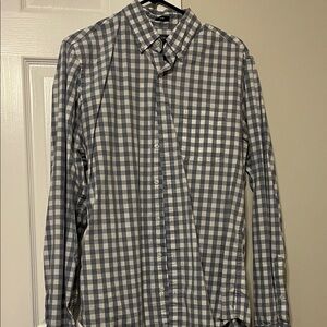 J. Crew Light Blue and White Gingham Shirt